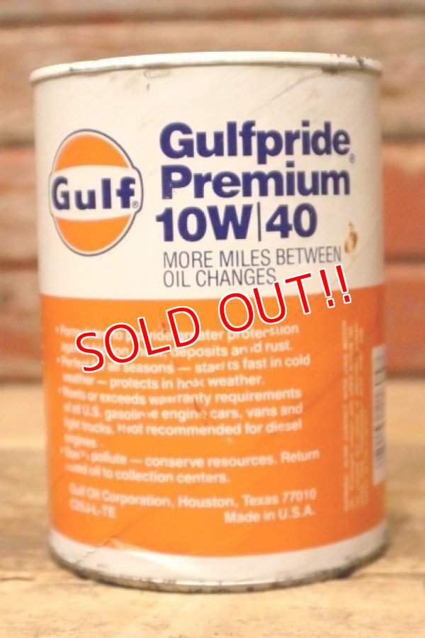 画像2: dp-230901-120 Gulf / Gulfpride Premium 10W 40 U.S. Quart Motor Oil Can