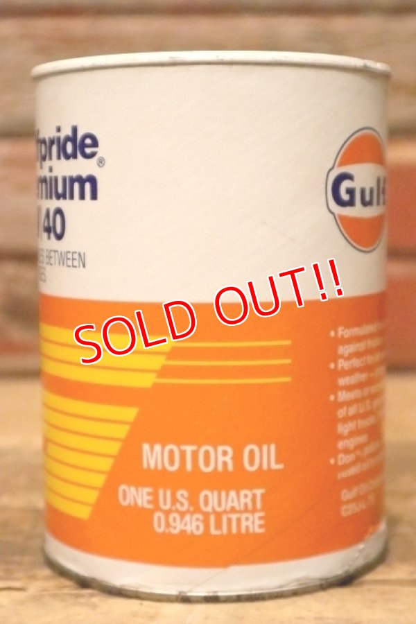 画像4: dp-230901-120 Gulf / Gulfpride Premium 10W 40 U.S. Quart Motor Oil Can