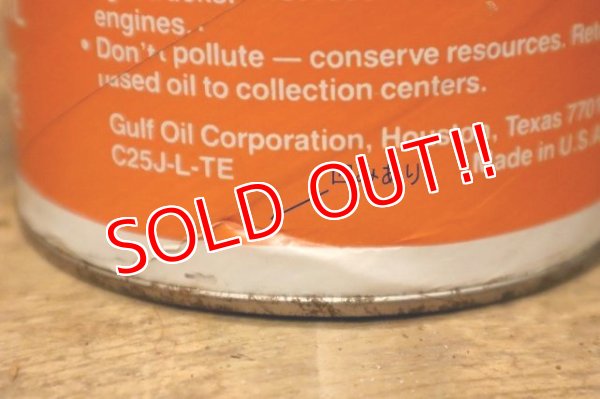 画像5: dp-230901-120 Gulf / Gulfpride Premium 10W 40 U.S. Quart Motor Oil Can