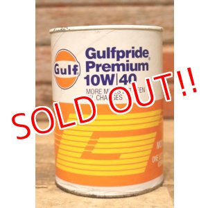 画像: dp-230901-120 Gulf / Gulfpride Premium 10W 40 U.S. Quart Motor Oil Can