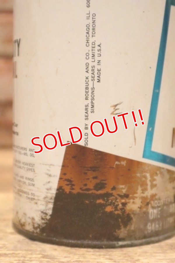 画像5: dp-240207-18 Sears / HEAVY DUTY MOTOR OIL One U.S. Quart Can