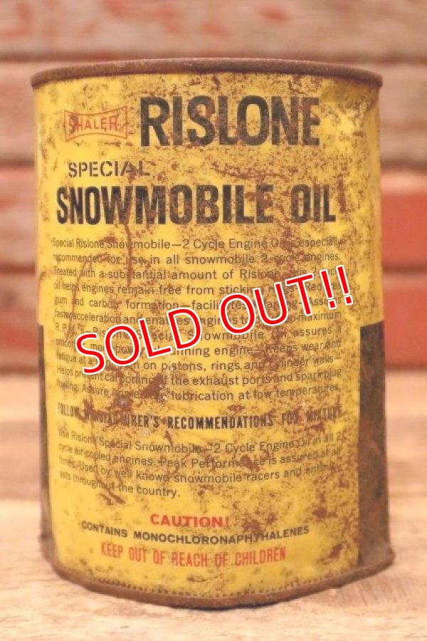 画像3: dp-240207-18 SHALER RISLONE / SNOWMOBILE OIL One U.S. Quart Can
