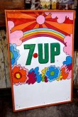 画像14: dp-240301-01 7up × Peter Max / 1970's Huge W-sided Metal Sign