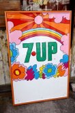 画像1: dp-240301-01 7up × Peter Max / 1970's Huge W-sided Metal Sign