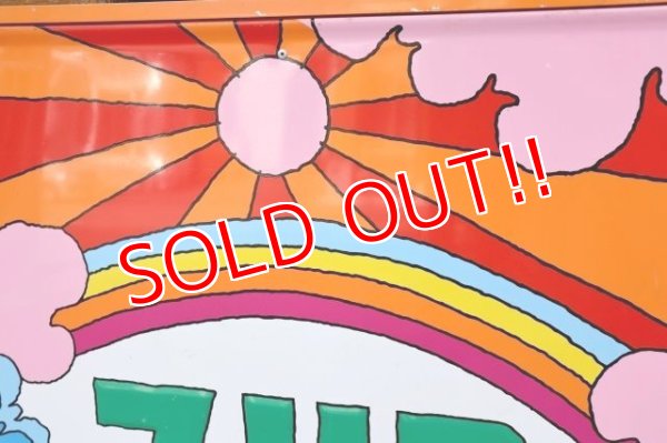 画像2: dp-240301-01 7up × Peter Max / 1970's Huge W-sided Metal Sign