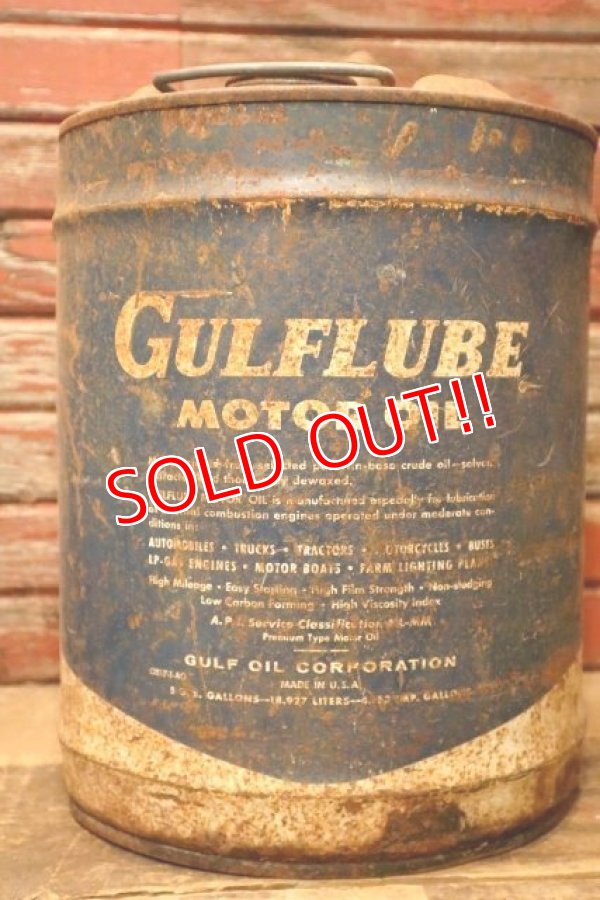画像4: dp-240301-26 GULF / 1960's 5 U.S. GALLONS OIL CAN