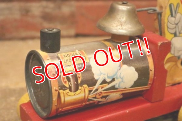 画像4: ct-240301-30 Mickey Mouse / Fisher-Price Toys 1940's-1950's Choo Choo Train Pull Toy #485