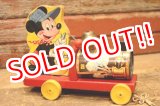 画像: ct-240301-30 Mickey Mouse / Fisher-Price Toys 1940's-1950's Choo Choo Train Pull Toy #485