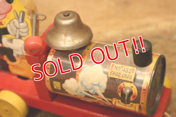 画像5: ct-240301-30 Mickey Mouse / Fisher-Price Toys 1940's-1950's Choo Choo Train Pull Toy #485