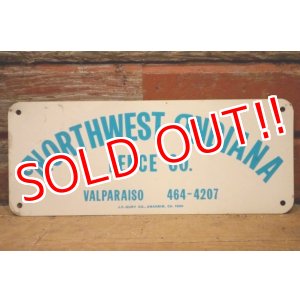画像: dp-240207-22 NORTHWEST INDIANA FENCE CO. Metal Sign
