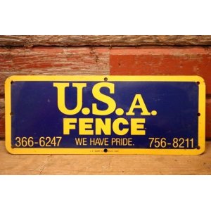 画像: dp-240207-22 U.S.A. FENCE Metal Sign