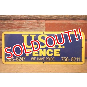 画像: dp-240207-22 U.S.A. FENCE Metal Sign