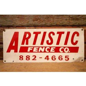 画像: dp-240207-22 ARTISTIC FENCE CO. Metal Sign