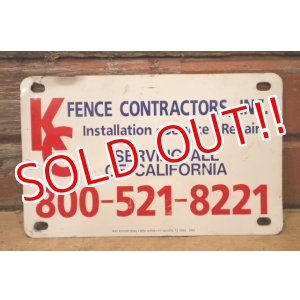 画像: dp-240207-22 KC FENCE CONSTRACTORS, INC. Metal Sign