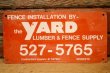 画像1: dp-240207-22 YARD LUMBER & FENCE SUPPLY Metal Sign