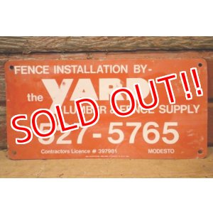 画像: dp-240207-22 YARD LUMBER & FENCE SUPPLY Metal Sign