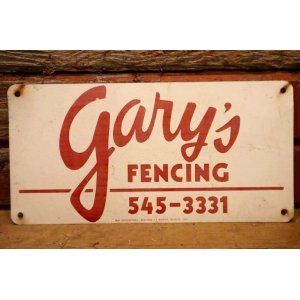 画像: dp-240207-22 gary's FENCING Metal Sign