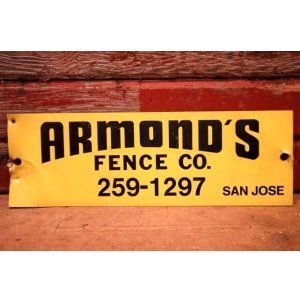 画像: dp-240207-22 ARMOND'S FENCE CO. Metal Sign