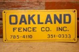 画像: dp-240207-22 OAKLAND FENCE CO. INC. Metal Sign