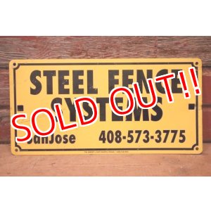 画像: dp-240207-22 STEEL  FENCE SYSTEMS Metal Sign