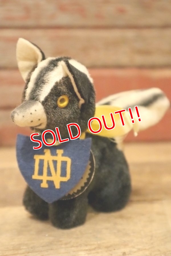 画像1: ct-240311-11 University of Notre Dame / Collegiate 1950's Mascot Doll "Wee STINKER"