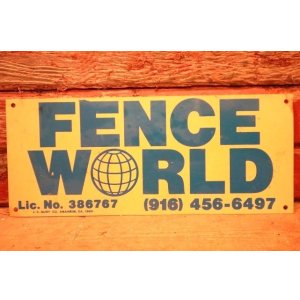 画像: dp-240207-22 FENCE WORLD Metal Sign