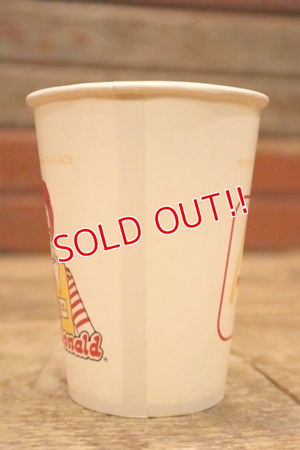 画像5: ct-120425-01 McDonald's / Ronald McDonald 1986 Paper Cups (3個セット)