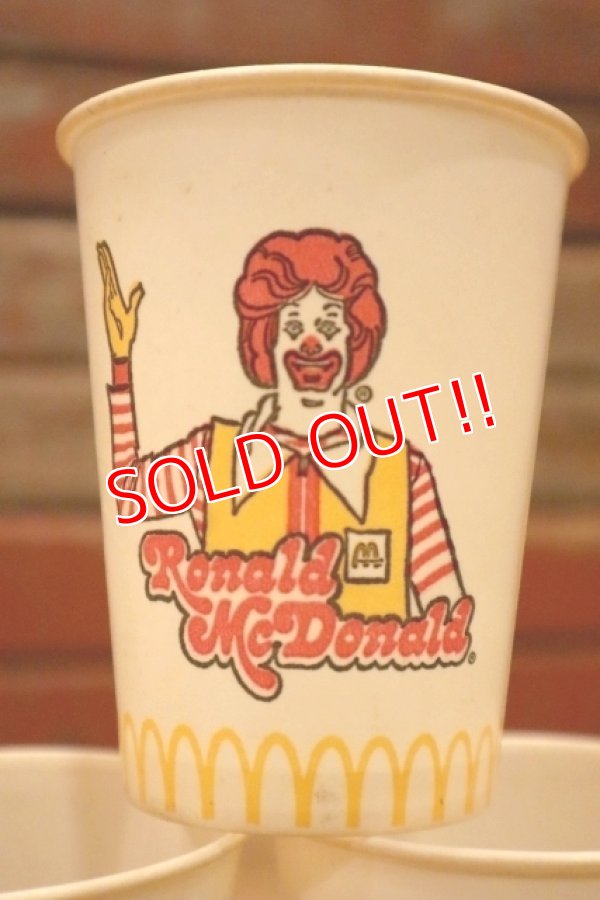 画像2: ct-150401-11 McDonald's / Ronald McDonald 1970's Wax Paper Cups (5個セット)