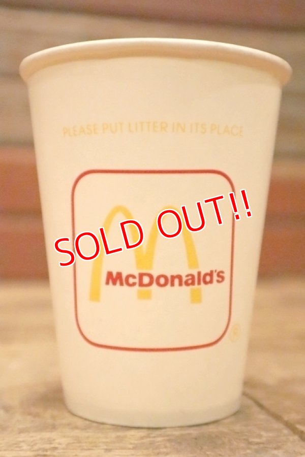 画像3: ct-120425-01 McDonald's / Ronald McDonald 1986 Paper Cups (3個セット)