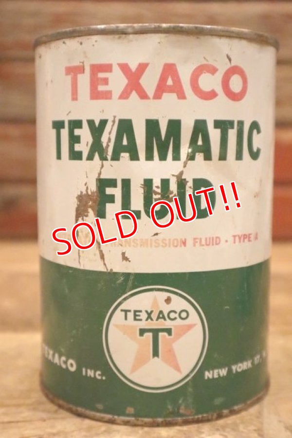 画像2: dp-230401-59 TEXACO / TEXAMATIC FLUID One U.S. Quart Motor Oil Can