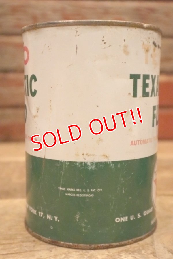 画像3: dp-230401-59 TEXACO / TEXAMATIC FLUID One U.S. Quart Motor Oil Can