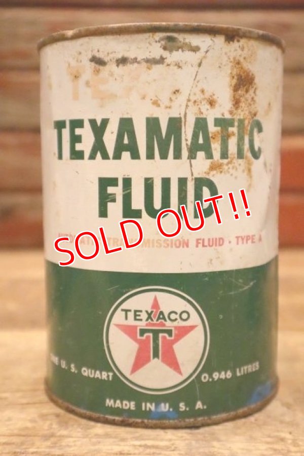 画像1: dp-230401-59 TEXACO / TEXAMATIC FLUID One U.S. Quart Motor Oil Can