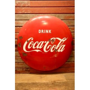 画像: dp-240418-10 Coca-Cola / 1950's Porcelain Metal Button Sign