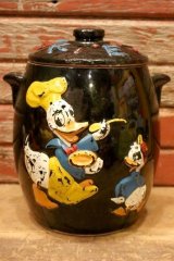 画像: ct-240214-133 Donald Duck and Nephews / 1950's Ceramic Cookie Jar