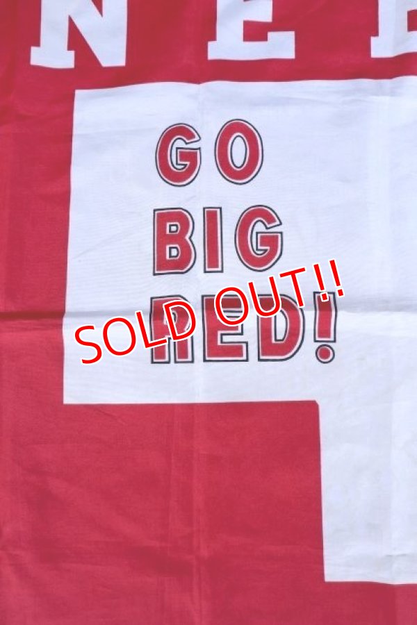 画像4: dp-230518-15 University of Nebraska / 1990's NEBRASKA CORNHUSKERS Nylon Flag