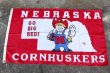 画像1: dp-230518-15 University of Nebraska / 1990's NEBRASKA CORNHUSKERS Nylon Flag