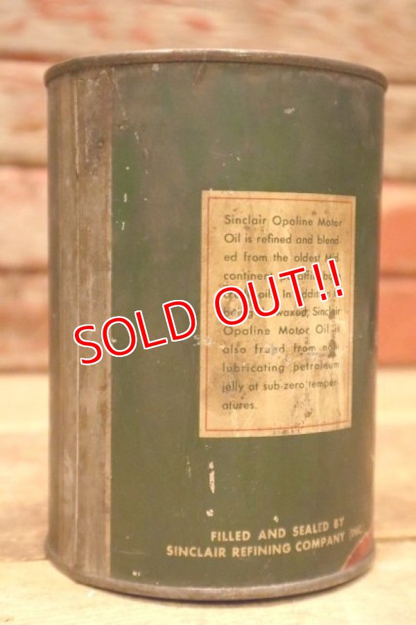 画像5: dp-240418-11 Sinclair / 1930's-1940's OPALINE MOTOR OIL One U.S. Quart Can