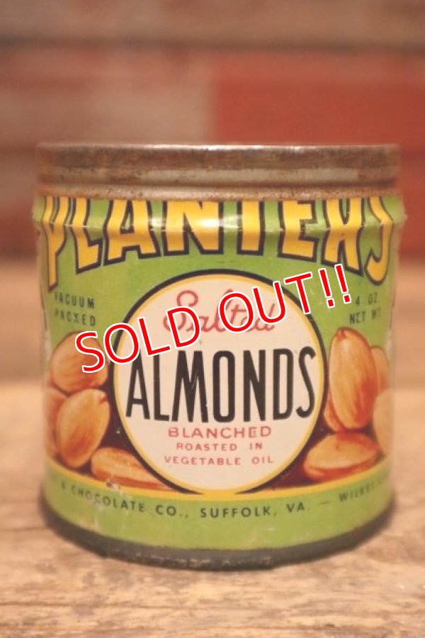画像4: dp-240321-12 PLANTERS / MR.PEANUT 1940's Salted ALMONDS Can