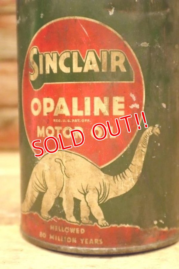 画像2: dp-240418-11 Sinclair / 1930's-1940's OPALINE MOTOR OIL One U.S. Quart Can
