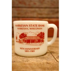 画像: kt-220301-12 MARKESAN STATE BANK / Anchor Hocking 1980's Mug
