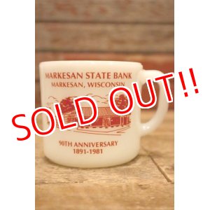 画像: kt-220301-12 MARKESAN STATE BANK / Anchor Hocking 1980's Mug