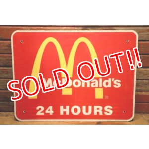 画像: dp-240508-03 McDonald's / 24 HOURS Road Side Sign