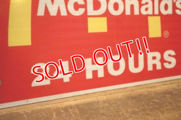 画像7: dp-240508-03 McDonald's / 24 HOURS Road Side Sign