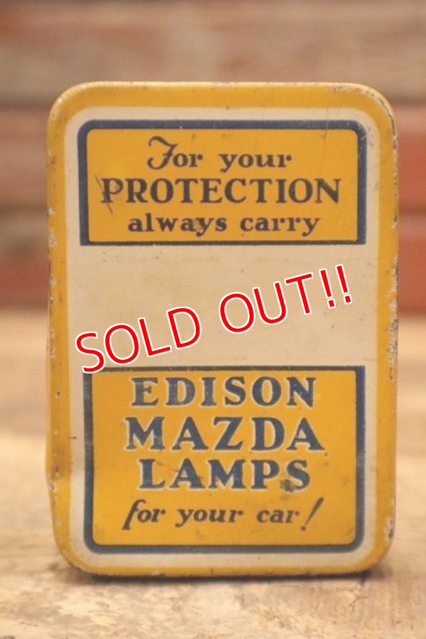画像2: dp-240508-106 EDISON MAZDA LAMPS (GE) / 1930's For your PROTECTION always carry Tin Box
