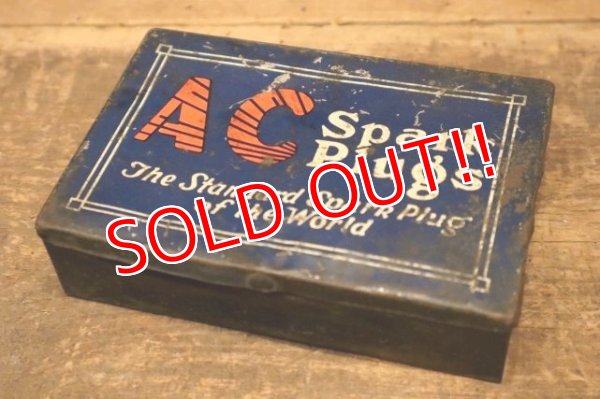 画像1: dp-240508-112 AC Spark Plugs / 1930's Tin Box