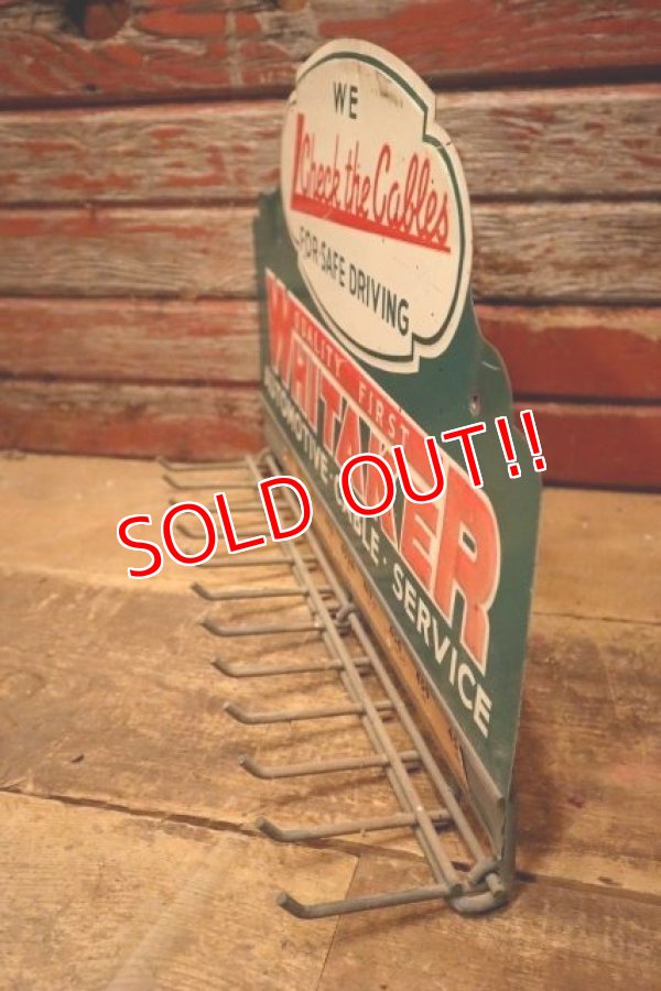 画像7: dp-240508-86 WHITAKER AUTOMOTIVE CABLE SETVICE / 1950's-1960's Metal Hook Display