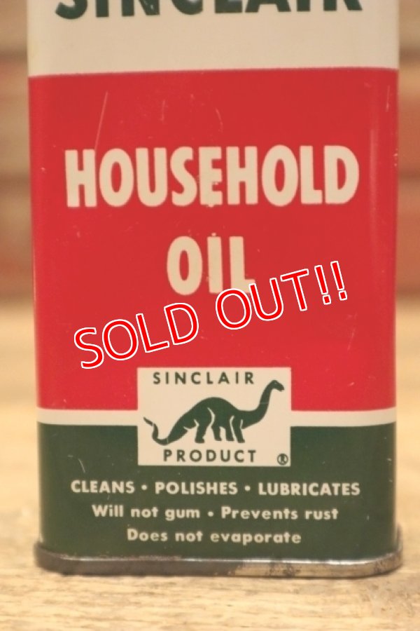 画像2: dp-240508-43 SINCLAIR / HOUSEHOLD OIL Handy Can