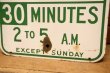 画像4: dp-240508-103 2 HOUR PARKING / Enamel Road Sign