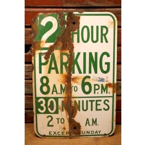 画像: dp-240508-103 2 HOUR PARKING / Enamel Road Sign
