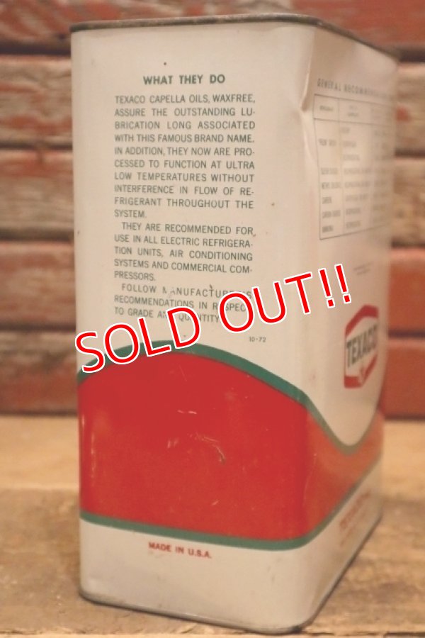 画像6: dp-240508-72 TEXACO / CAPELLA OIL 1960's ONE U.S. GALLON CAN